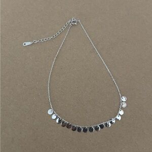 Women Girl 925 Sterling Silver Dangle Round Bar Chain Anklet Bracelet. Size 10”